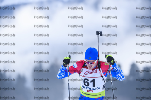 18.12.2019, xkvx, Biathlon IBU Cup Obertilliach, Short Individual Herren, v.l. Kirill Streltsov (Russia) in aktion / in action competes