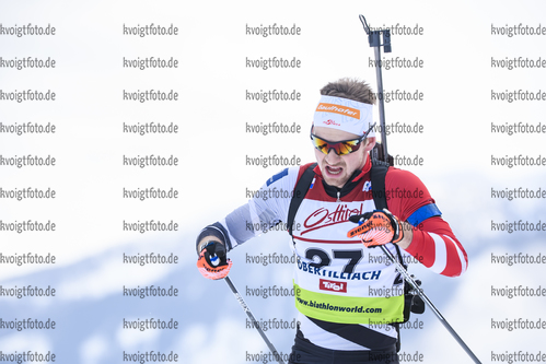 18.12.2019, xkvx, Biathlon IBU Cup Obertilliach, Short Individual Herren, v.l. Patrick Jakob (Austria) in aktion / in action competes