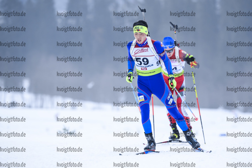 18.12.2019, xkvx, Biathlon IBU Cup Obertilliach, Short Individual Herren, v.l. Bilguun Altankhuyag (Mongolia) in aktion / in action competes