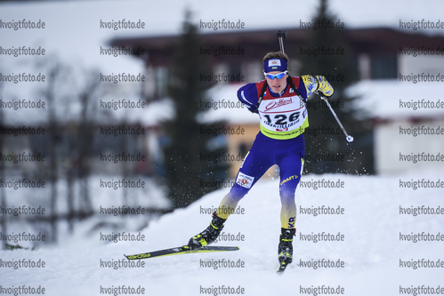 18.12.2019, xkvx, Biathlon IBU Cup Obertilliach, Short Individual Herren, v.l. Ruslan Bryhadyr (Ukraine) in aktion / in action competes