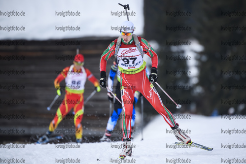 18.12.2019, xkvx, Biathlon IBU Cup Obertilliach, Short Individual Herren, v.l. Blagoy Todev (Bulgaria) in aktion / in action competes