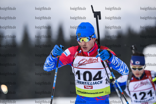 18.12.2019, xkvx, Biathlon IBU Cup Obertilliach, Short Individual Herren, v.l. Evgenii Sidorov in aktion / in action competes