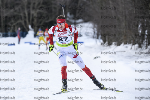 18.12.2019, xkvx, Biathlon IBU Cup Obertilliach, Short Individual Herren, v.l. Tomasz Jakiela (Poland) in aktion / in action competes