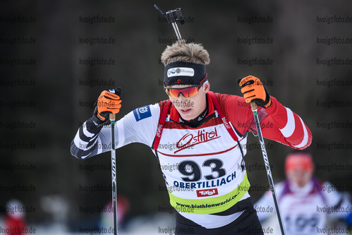 18.12.2019, xkvx, Biathlon IBU Cup Obertilliach, Short Individual Herren, v.l. Nikolaus Leitinger (Austria) in aktion / in action competes