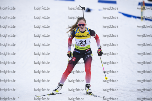 18.12.2019, xkvx, Biathlon IBU Cup Obertilliach, Short Individual Damen, v.l. Emilie Aagheim Kalkenberg (Norway) in aktion / in action competes