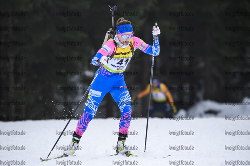 18.12.2019, xkvx, Biathlon IBU Cup Obertilliach, Short Individual Damen, v.l. Natalia Gerbulova (Russia) in aktion / in action competes