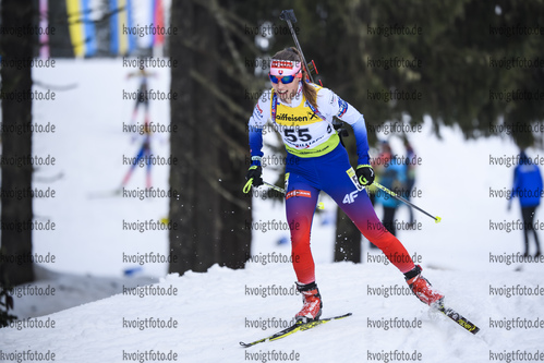 18.12.2019, xkvx, Biathlon IBU Cup Obertilliach, Short Individual Damen, v.l. Aneta Smerciakova (Slovakia) in aktion / in action competes