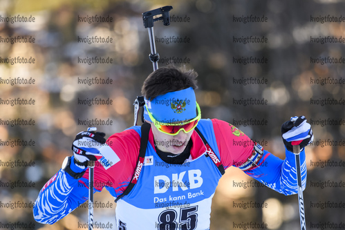 19.12.2019, xkvx, Biathlon IBU Weltcup Le Grand Bornand, Sprint Herren, v.l. Nikita Porshnev (Russia) in aktion / in action competes