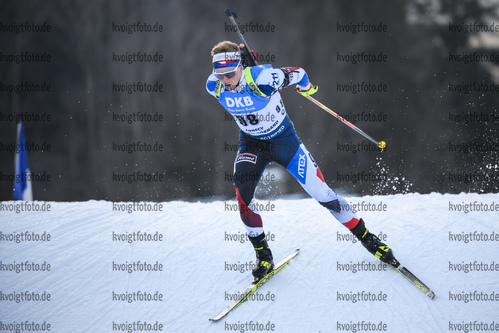 19.12.2019, xkvx, Biathlon IBU Weltcup Le Grand Bornand, Sprint Herren, v.l. Vitezslav Hornig (Czech Republic) in aktion / in action competes