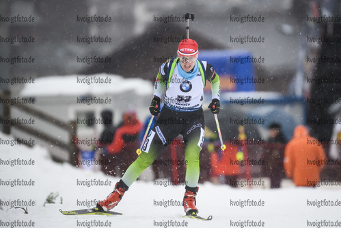 20.12.2019, xkvx, Biathlon IBU Weltcup Le Grand Bornand, Sprint Damen, v.l. Polona Klemencic (Slovenia) in aktion / in action competes