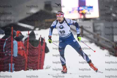 20.12.2019, xkvx, Biathlon IBU Weltcup Le Grand Bornand, Sprint Damen, v.l. Anna Frolina (Korea) in aktion / in action competes