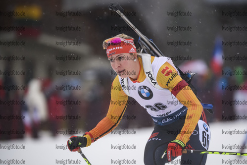 20.12.2019, xkvx, Biathlon IBU Weltcup Le Grand Bornand, Sprint Damen, v.l. Maren Hammerschmidt (Germany) in aktion / in action competes