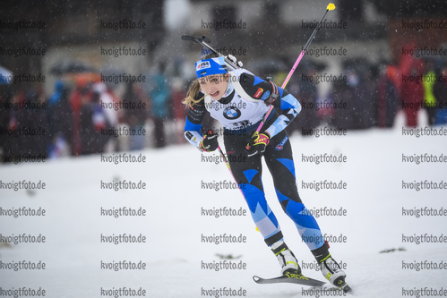 20.12.2019, xkvx, Biathlon IBU Weltcup Le Grand Bornand, Sprint Damen, v.l. Regina Oja (Estonia) in aktion / in action competes