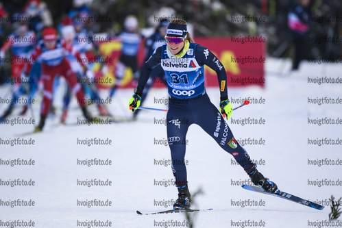 28.12.2019, xkvx, Langlauf Tour de Ski Lenzerheide, Massenstart Damen, v.l. Elisa Brocard (Italy) in aktion / in action competes