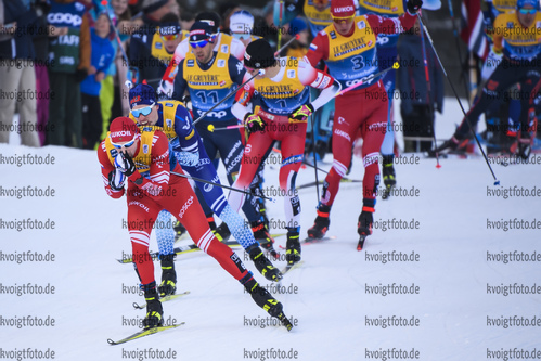 28.12.2019, xkvx, Langlauf Tour de Ski Lenzerheide, Massenstart Herren, v.l. Sergey Ustiugov (Russia) in aktion / in action competes