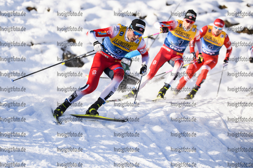 28.12.2019, xkvx, Langlauf Tour de Ski Lenzerheide, Massenstart Herren, v.l. Emil Iversen (Norway) in aktion / in action competes