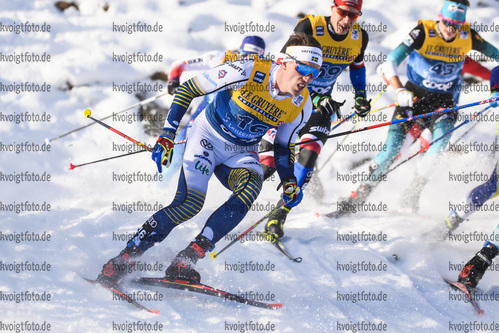 28.12.2019, xkvx, Langlauf Tour de Ski Lenzerheide, Massenstart Herren, v.l. Calle Halfvarsson (Sweden) in aktion / in action competes