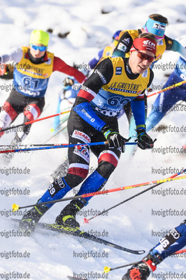 28.12.2019, xkvx, Langlauf Tour de Ski Lenzerheide, Massenstart Herren, v.l. Petr Knop (Czech Republic) in aktion / in action competes