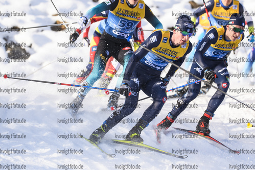28.12.2019, xkvx, Langlauf Tour de Ski Lenzerheide, Massenstart Herren, v.l. Stefan Zelger (Italy) in aktion / in action competes