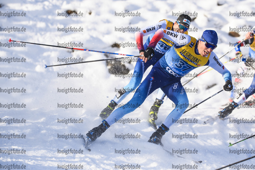 28.12.2019, xkvx, Langlauf Tour de Ski Lenzerheide, Massenstart Herren, v.l. Toni Livers (Switzerland) in aktion / in action competes