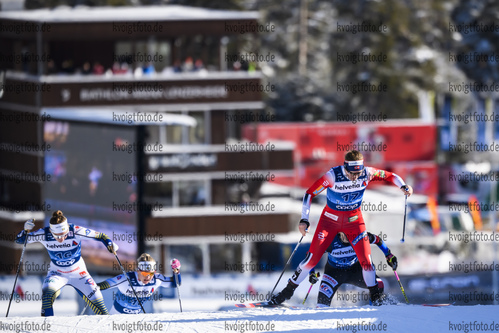 29.12.2019, xkvx, Langlauf Tour de Ski Lenzerheide, Sprint Finale, v.l. Udnes Weng Tiril (Norway) in aktion / in action competes