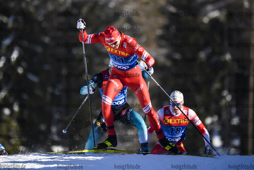 29.12.2019, xkvx, Langlauf Tour de Ski Lenzerheide, Sprint Finale, v.l. Gleb Retivykh (Russia) in aktion / in action competes