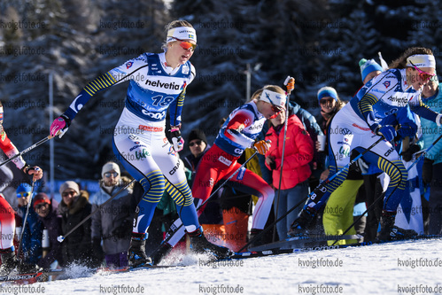 29.12.2019, xkvx, Langlauf Tour de Ski Lenzerheide, Sprint Finale, v.l. Maja Dahlqvist (Sweden) in aktion / in action competes