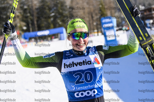 29.12.2019, xkvx, Langlauf Tour de Ski Lenzerheide, Sprint Finale, v.l. Anamarija Lampic (Slovenia) im Ziel / in the finish