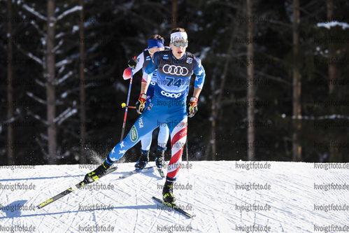 31.12.2019, xkvx, Langlauf Tour de Ski Toblach, Einzel Herren, v.l. Kevin Bolger (United States) in aktion / in action competes