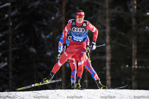31.12.2019, xkvx, Langlauf Tour de Ski Toblach, Einzel Herren, v.l. Andrey Larkov (Russia) in aktion / in action competes
