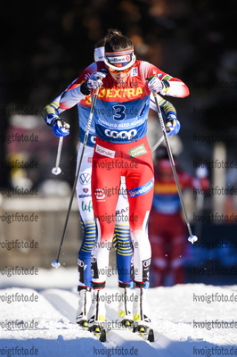 01.01.2020, xkvx, Langlauf Tour de Ski Toblach, Pursuit Damen, v.l. Heidi Weng (Norway) in aktion / in action competes