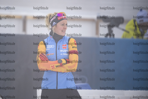 07.01.2019, xkvx, Biathlon IBU Weltcup Oberhof, Training Damen, v.l. Maren Hammerschmidt (Germany) schaut / looks on