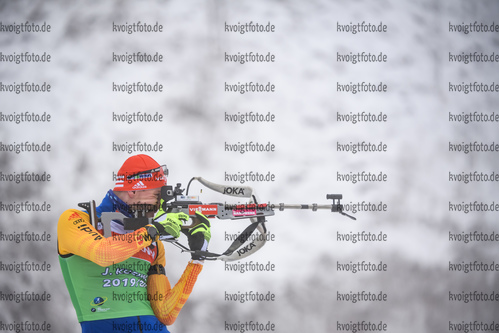 08.01.2019, xkvx, Biathlon IBU Weltcup Oberhof, Training Herren, v.l. Johannes Kuehn (Germany) in aktion am Schiessstand / at the shooting range