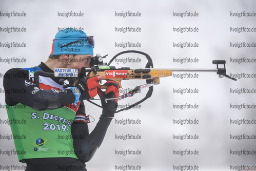 08.01.2019, xkvx, Biathlon IBU Weltcup Oberhof, Training Herren, v.l. Simon Desthieux (France) in aktion am Schiessstand / at the shooting range
