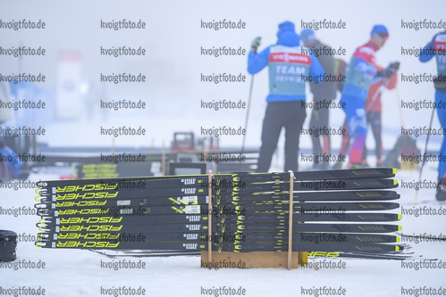 08.01.2019, xkvx, Biathlon IBU Weltcup Oberhof, Training Herren, v.l. Fischer Ski  / 