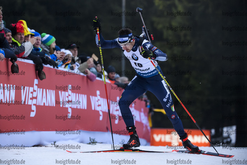 10.01.2019, xkvx, Biathlon IBU Weltcup Oberhof, Sprint Herren, v.l. Dominik Windisch (Italy) in aktion / in action competes