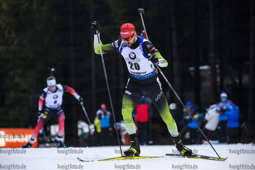 10.01.2019, xkvx, Biathlon IBU Weltcup Oberhof, Sprint Herren, v.l. Jakov Fak (Slovenia) in aktion / in action competes