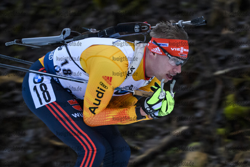 10.01.2019, xkvx, Biathlon IBU Weltcup Oberhof, Sprint Herren, v.l. Johannes Kuehn (Germany) in aktion / in action competes