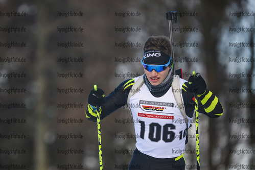 11.01.2020, xkvx, Biathlon DSV Deutschlandpokal Notschrei, Einzel - maennlich, v.l. Lukas Martins (Germany)  / 