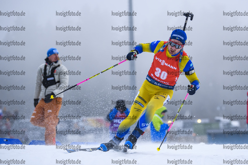 12.01.2019, xkvx, Biathlon IBU Weltcup Oberhof, Massenstart Herren, v.l. Jesper Nelin (Sweden) in aktion / in action competes
