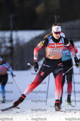 14.01.2020, xkvx, Biathlon IBU Weltcup Ruhpolding, Training Damen, v.l. Synnoeve Solemdal (Norway) in aktion / in action competes