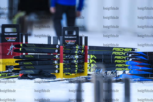 14.01.2020, xkvx, Biathlon IBU Weltcup Ruhpolding, Training Herren, v.l. Fischer Ski  / 