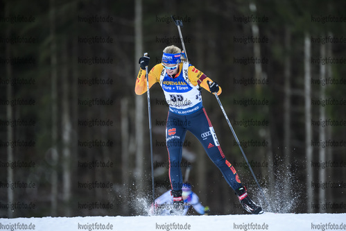 15.01.2019, xkvx, Biathlon IBU Weltcup Ruhpolding, Sprint Damen, v.l. Vanessa Hinz (Germany) in aktion / in action competes