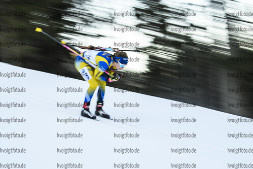 15.01.2019, xkvx, Biathlon IBU Weltcup Ruhpolding, Sprint Damen, v.l. Anna Magnusson (Sweden) in aktion / in action competes