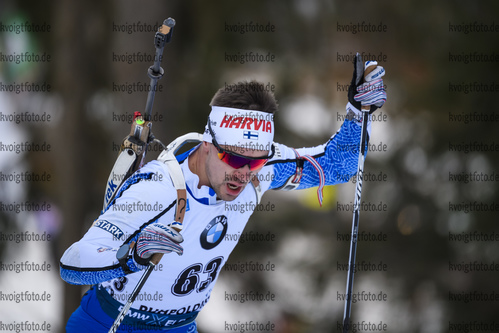 16.01.2019, xkvx, Biathlon IBU Weltcup Ruhpolding, Sprint Herren, v.l. Olli Hiidensalo (Finland) in aktion / in action competes