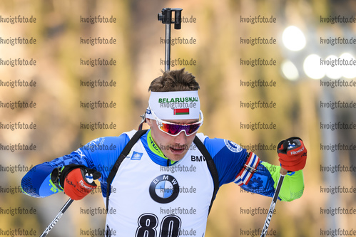 16.01.2019, xkvx, Biathlon IBU Weltcup Ruhpolding, Sprint Herren, v.l. Anton Smolski (Belarus) in aktion / in action competes