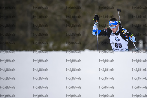 16.01.2019, xkvx, Biathlon IBU Weltcup Ruhpolding, Sprint Herren, v.l. Kalev Ermits (Estonia) in aktion / in action competes