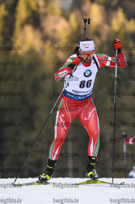 16.01.2019, xkvx, Biathlon IBU Weltcup Ruhpolding, Sprint Herren, v.l. Anton Sinapov (Bulgaria) in aktion / in action competes