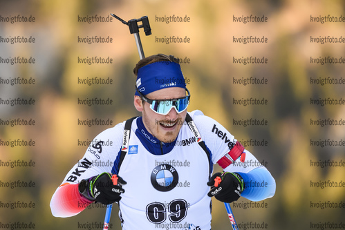 16.01.2019, xkvx, Biathlon IBU Weltcup Ruhpolding, Sprint Herren, v.l. Joscha Burkhalter (Switzerland) in aktion / in action competes