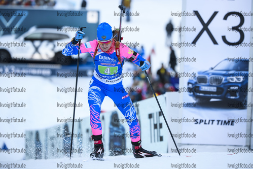 17.01.2019, xkvx, Biathlon IBU Weltcup Ruhpolding, Staffel Damen, v.l. Irina Starykh (Russia) in aktion / in action competes